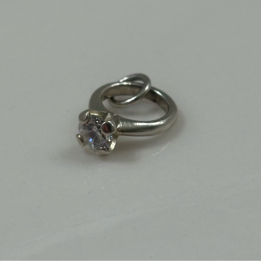 James Avery Engagement Ring Charm with Cubic Zirconia